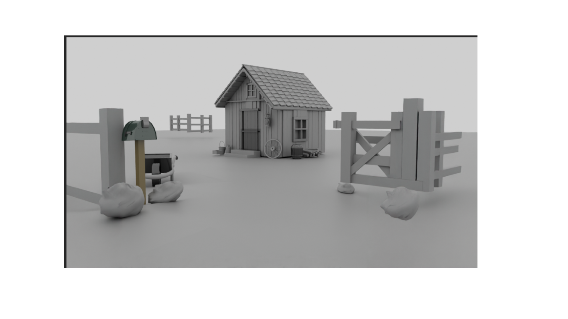 Rustic Exterior Clay Render