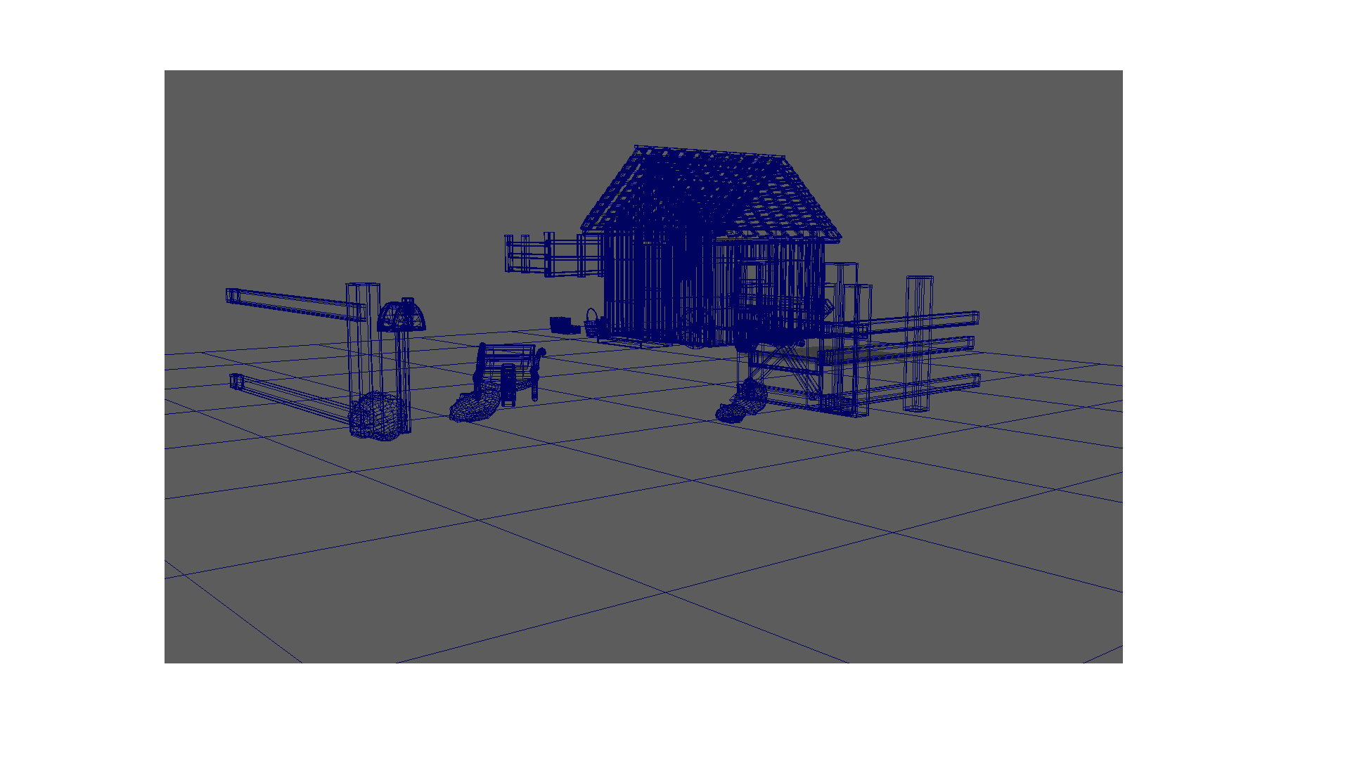 Rustic Exterior Wireframe